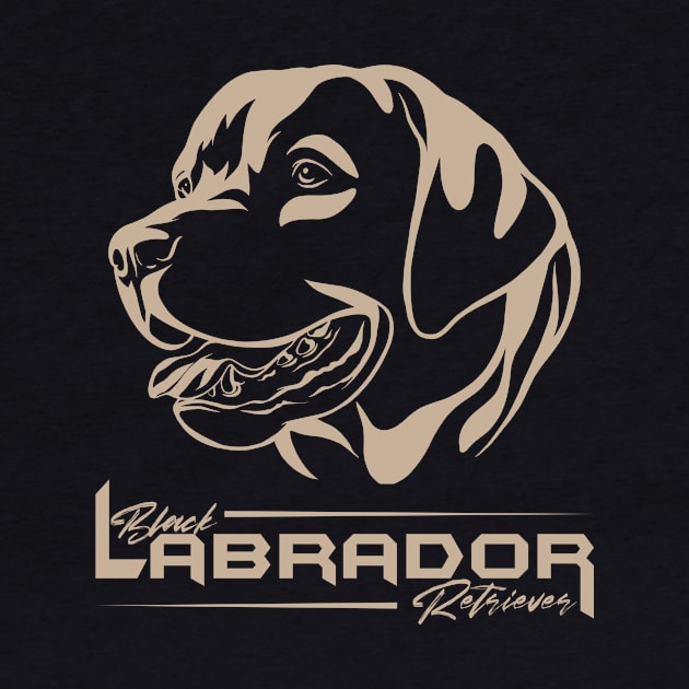 Labrador retriever  Vintage dog - Black Lab retriever  DAD and MOM Gift by YANISOVE